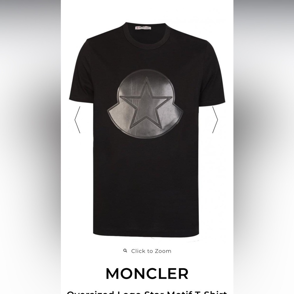 MONCLER
Oversized Logo Star Motif T-Shirt Black